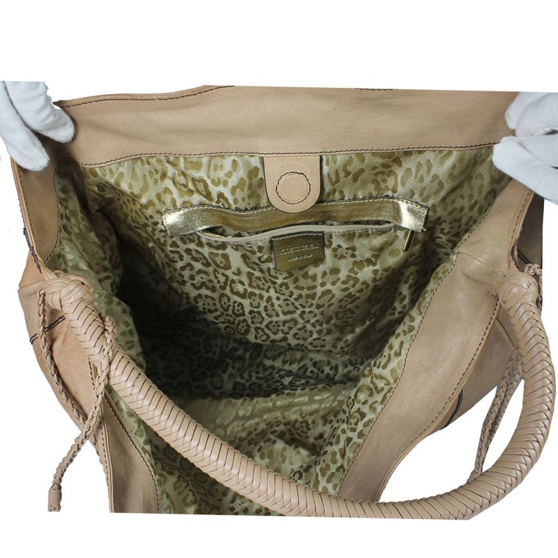 Bolsa-Roberto-Cavalli-Couro-Caramelo