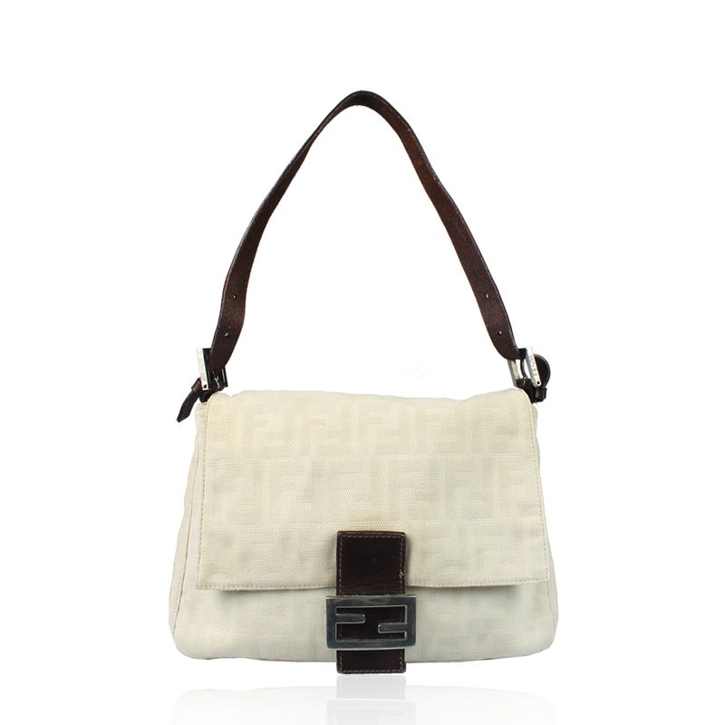 Bolsa-Fendi-Baguette-Monograma-Tecido-Off-White-