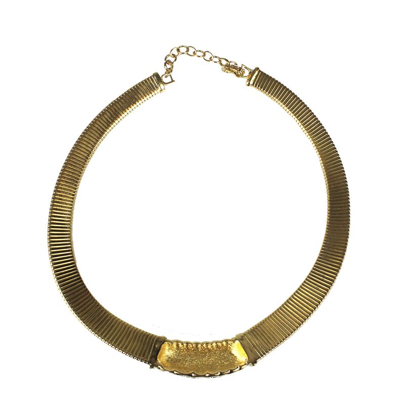 Colar-Christian-Dior-Vintage-Dourado-com-Cristal