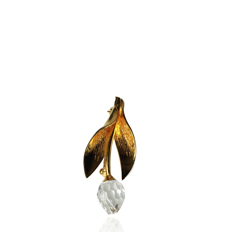 Broche-Tulipa-Dourada-com-Cristal