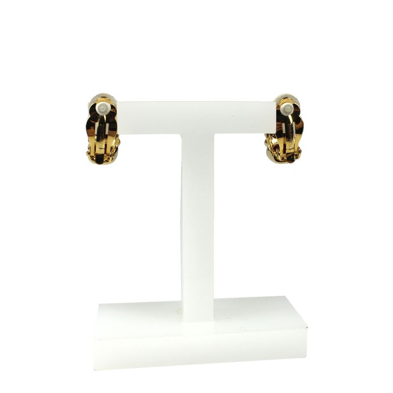 Brincos-de-Pressao-Swarovski-Vintage-Dourado-com-Cristais-Vermelhos