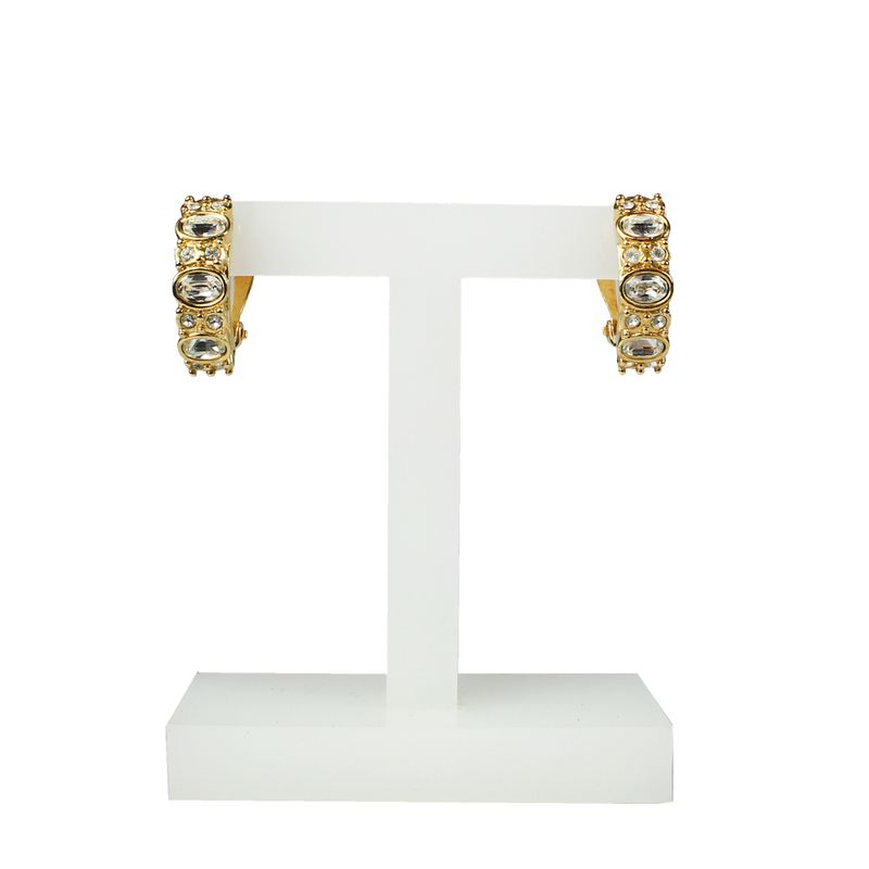 Brincos-de-Pressao-Swarovski-Vintage-Dourado-com-Cristais