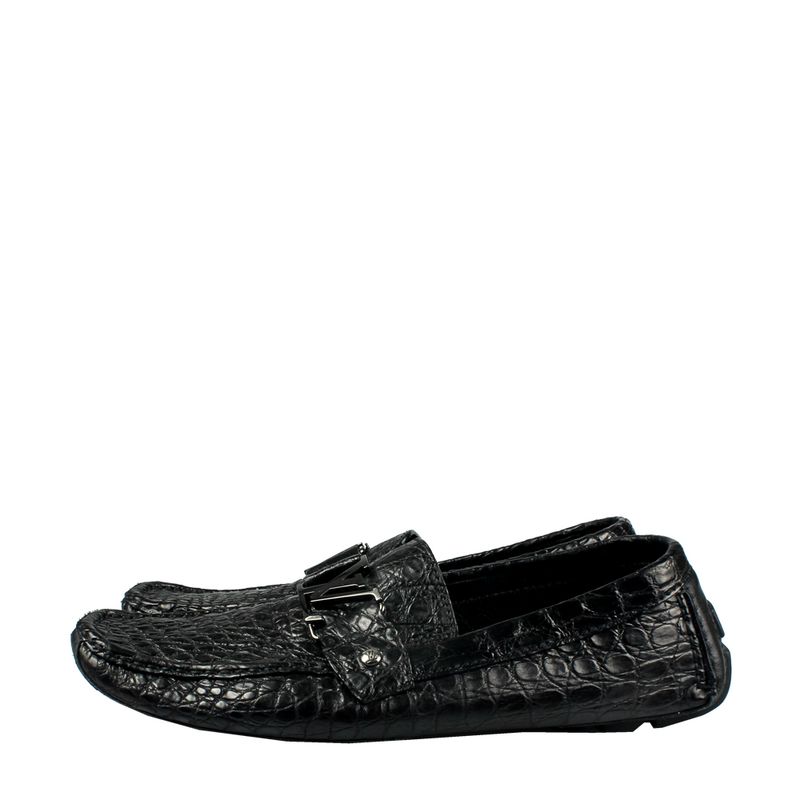 Mocassim-Louis-Vuitton-Couro-Croco-Preto-com-Inicial-LV