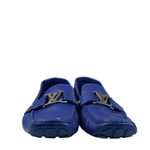 Mocassim-Louis-Vuitton-Couro-Azul-Bic-com-Inicial-LV-Azul