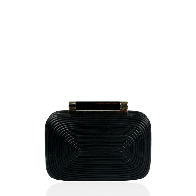 Mini-Clutch-Diane-Von-Furstenberg-Tonda-Couro-Preta