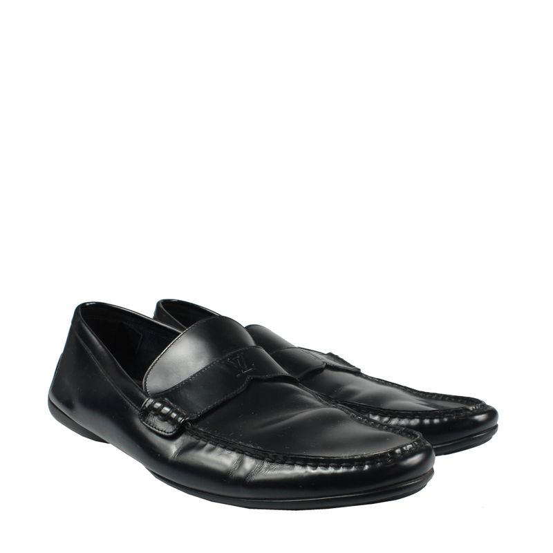 Mocassim-Louis-Vuitton-Couro-Liso-Preto