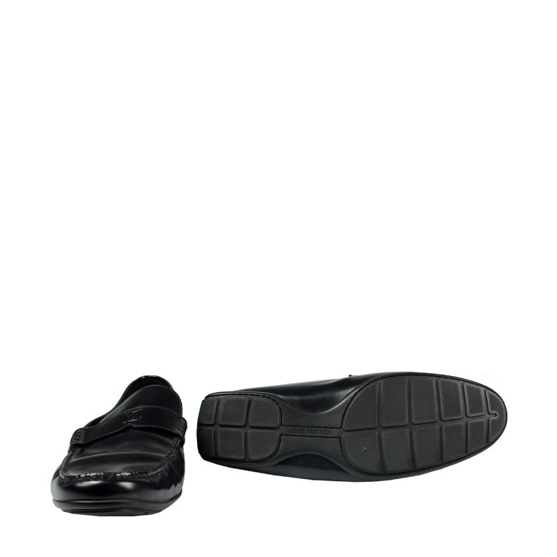 Mocassim-Louis-Vuitton-Couro-Liso-Preto