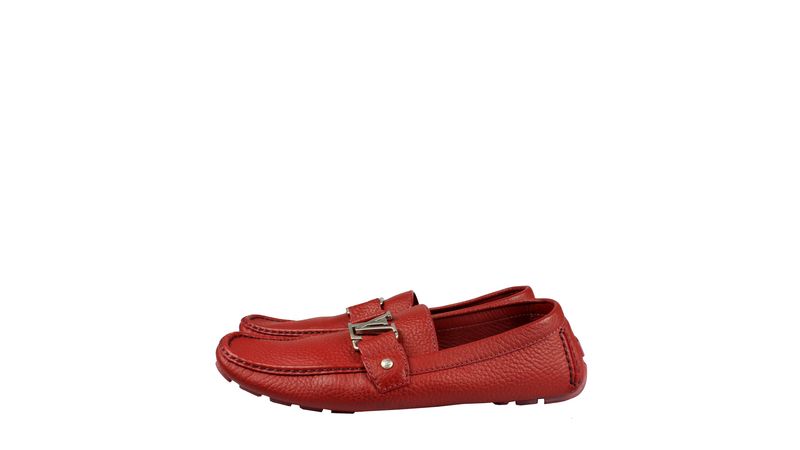 Louis Vuitton masculino camurça vermelha marrom couro Hockenheim mocassim  carro sapatos mocassim 8 Vermelho Laranja ref.873596 - Joli Closet