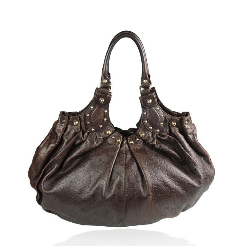 Bolsa-Gucci-Guccissima-Couro-Marrom-Escuro