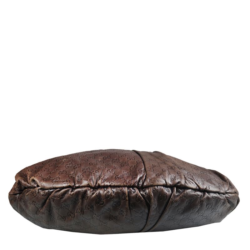 Bolsa-Gucci-Guccissima-Couro-Marrom-Escuro