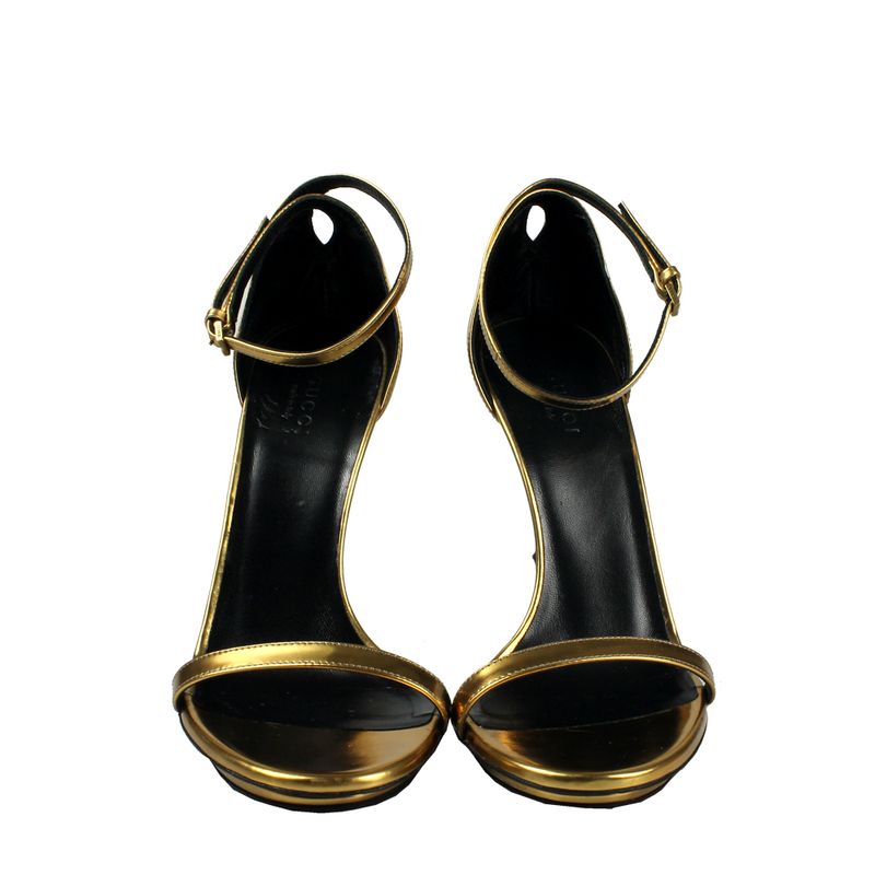 Sandalia-Gucci-Dourada-Salto-Bambu