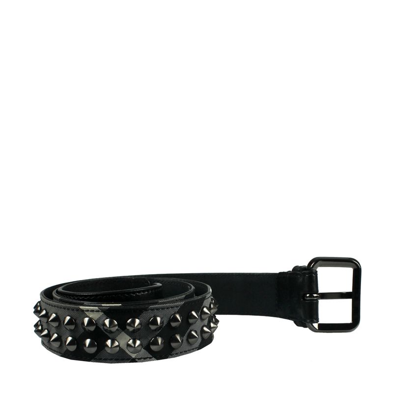 Cinto-Burberry-Xadrez-Cinza-e-Spikes