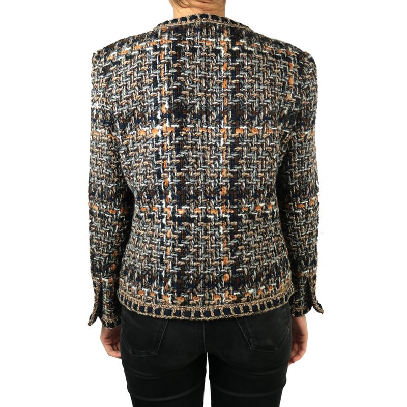 Blazer-Chanel-Tweed-Marrom-Azul-Marinho-e-Cinza