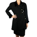 Conjunto-Chanel-Vintage-Preto-Casaco-Longuinho-e-Saia
