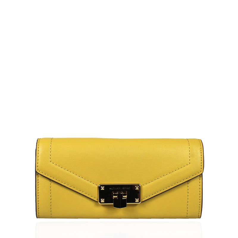 Carteira-Michael-Kors-Couro-Amarelo