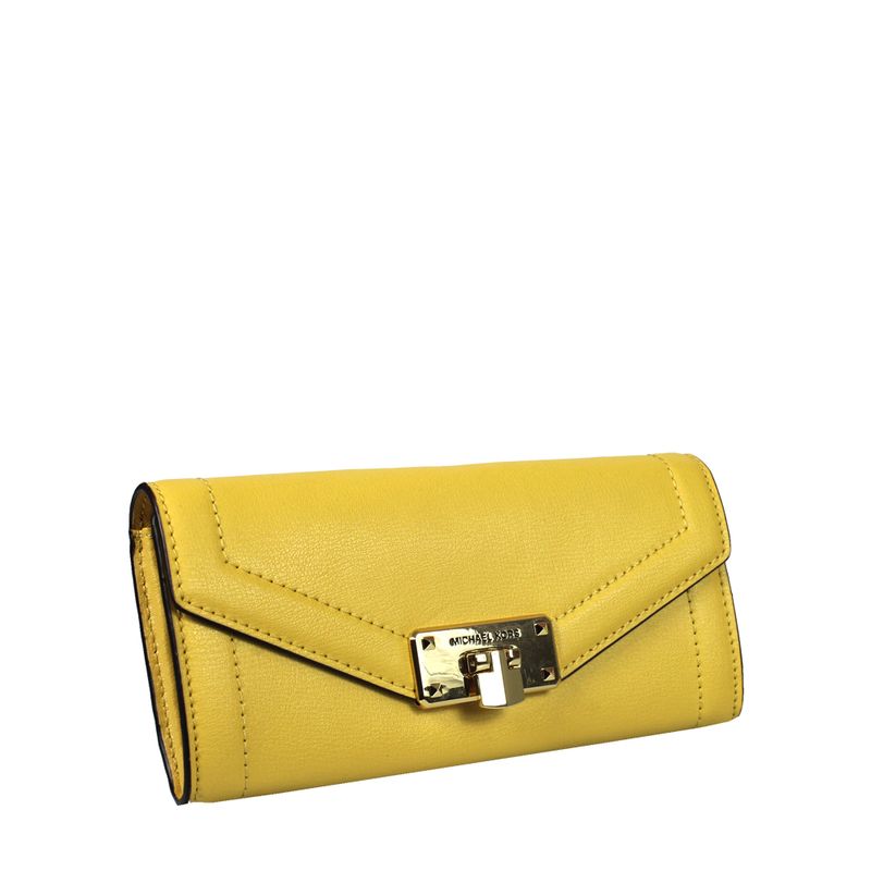 Carteira-Michael-Kors-Couro-Amarelo