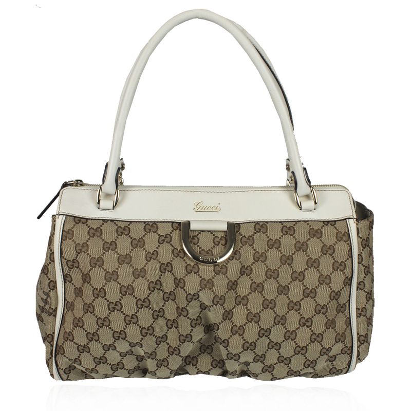 Bolsa-Gucci-Jacquard-Couro-Branco