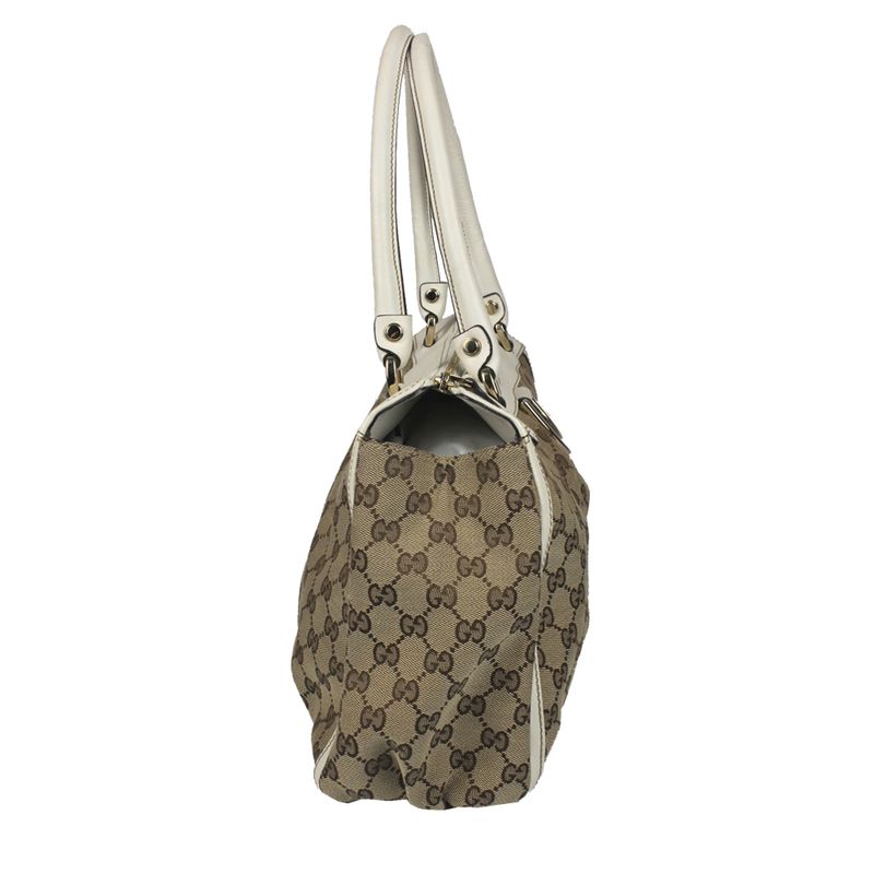 Bolsa-Gucci-Jacquard-Couro-Branco