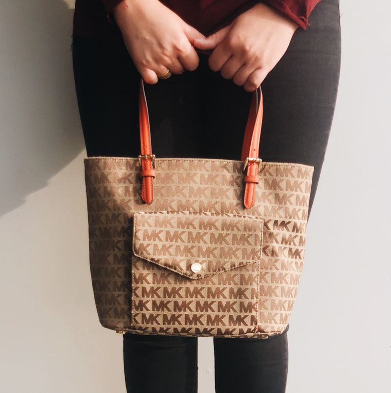 Bolsa-Michael-Kors-Couro-Laranja