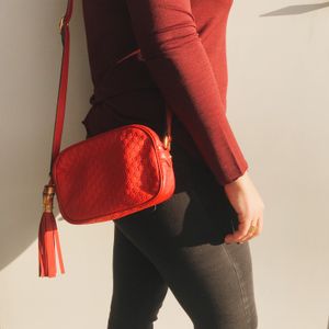 Bolsa Gucci Guccissima Vermelha