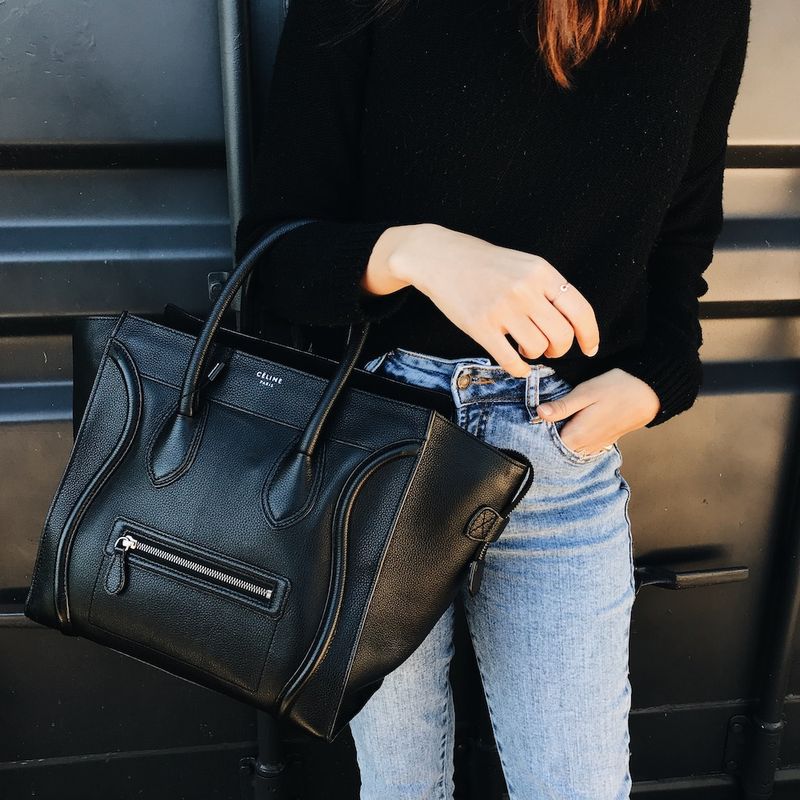 Bolsa-Celine-Luggage-Couro-Preto