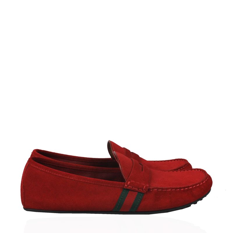 Mocassim-Gucci-Camurca-Vermelho