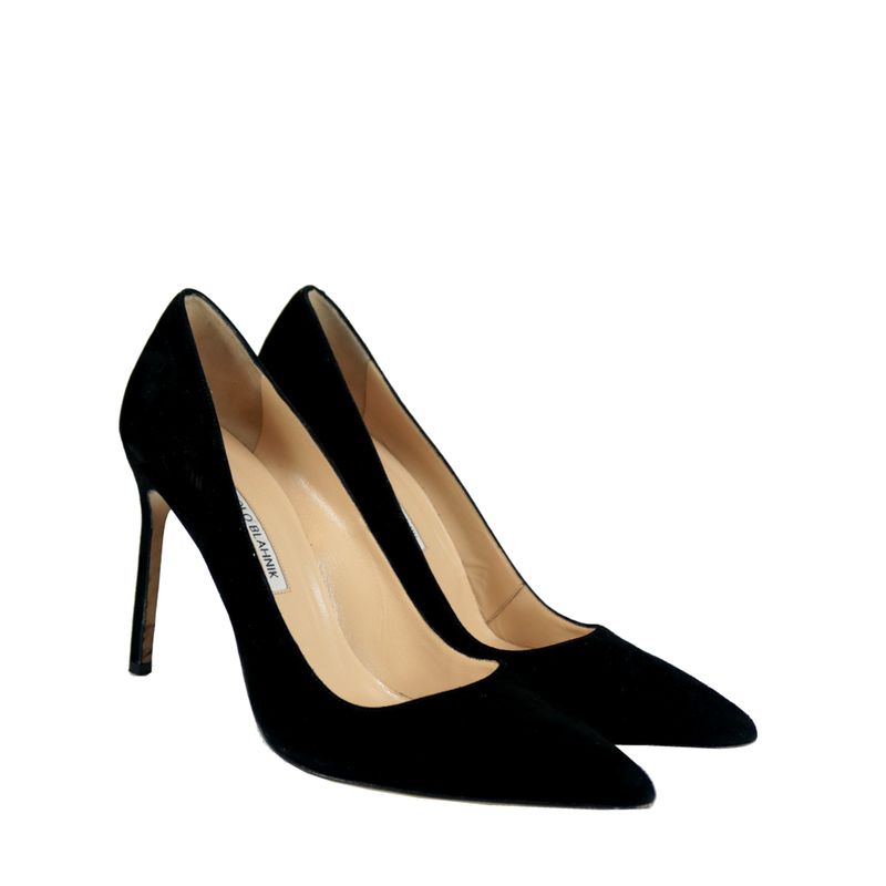 Scarpin-Manolo-Blahnik-Camurca-Preto