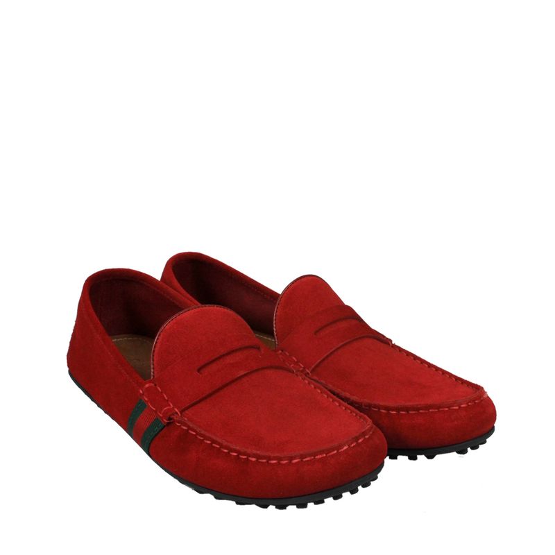 Mocassim-Gucci-Camurca-Vermelho