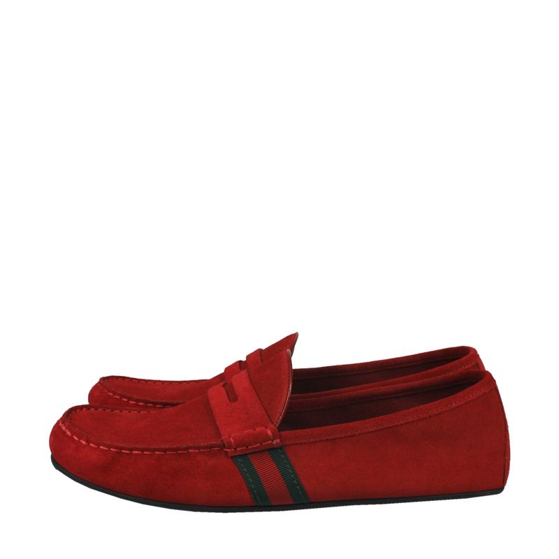 Mocassim-Gucci-Camurca-Vermelho