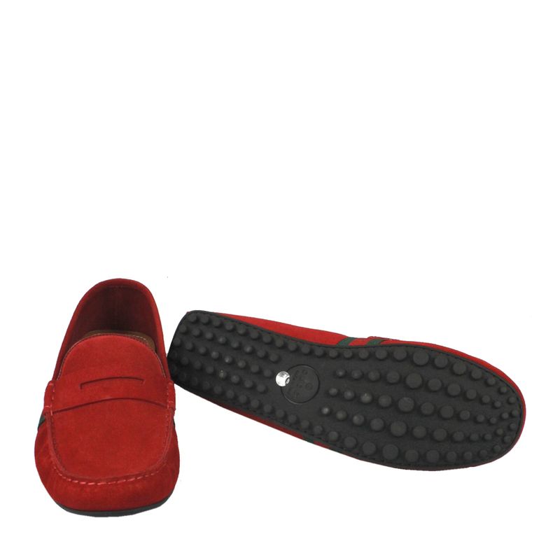 Mocassim-Gucci-Camurca-Vermelho