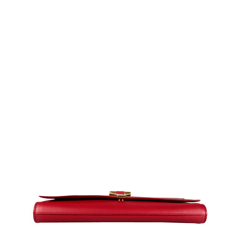 Clutch-Saint-Laurent-Belle-du-Jour-Couro-Vermelho