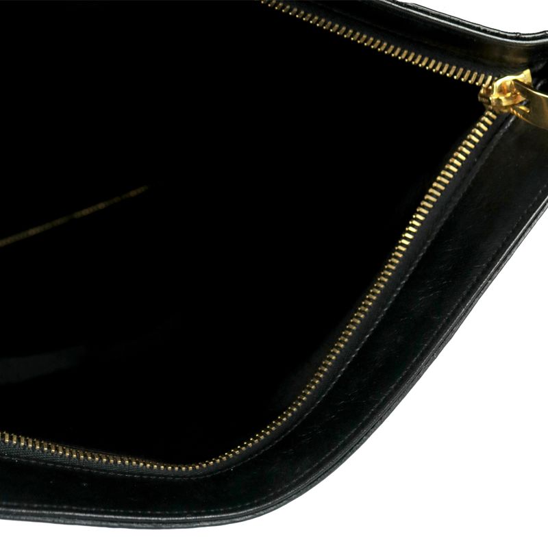 Clutch-Saint-Laurent-Couro-Preto