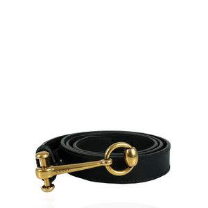 Cinto Gucci Horsebit Couro Preto