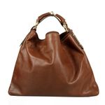 Bolsa-Gucci-Horsebit-Couro-Marrom-Grande