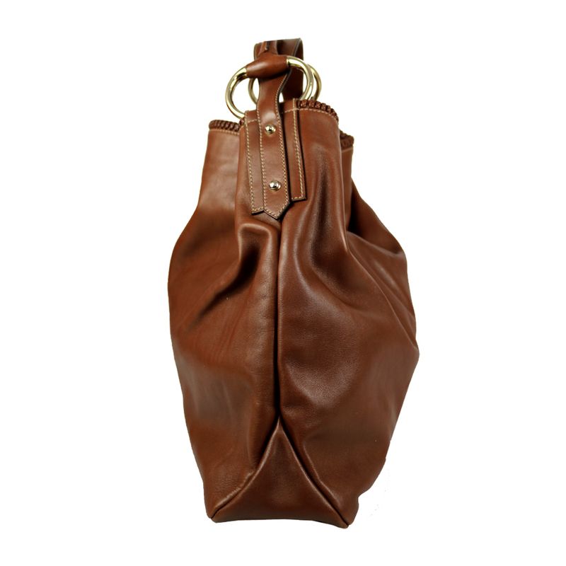 Bolsa-Gucci-Horsebit-Couro-Marrom-Grande