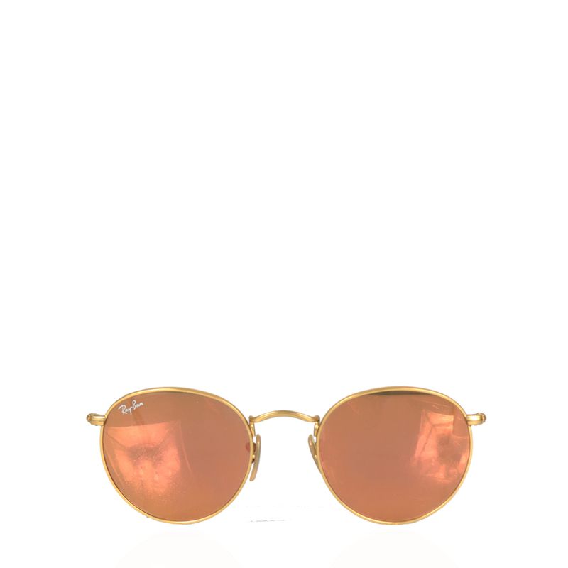 Oculos-Ray-Ban-Round-Espelhado-Dourado