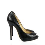 Peep-Toe-Jimmy-Choo-Croco-Preto
