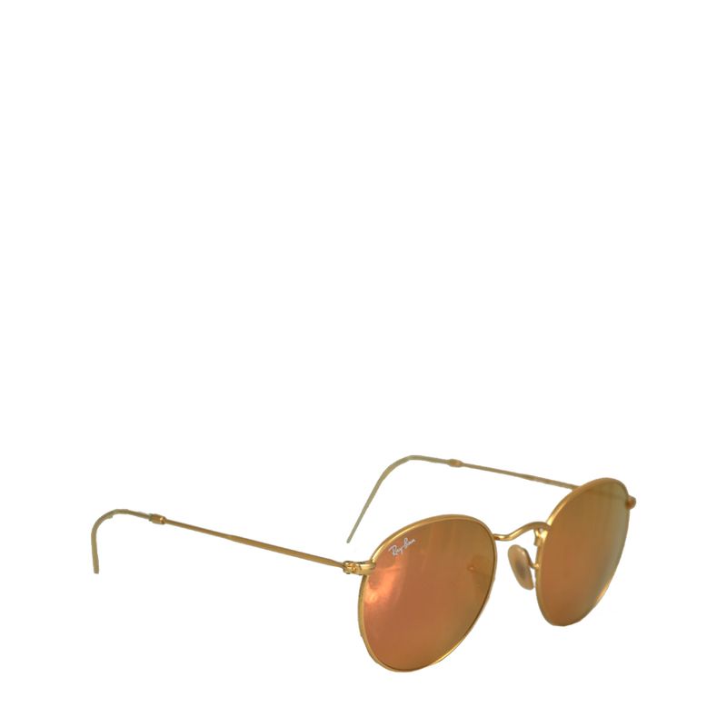 Oculos-Ray-Ban-Round-Espelhado-Dourado