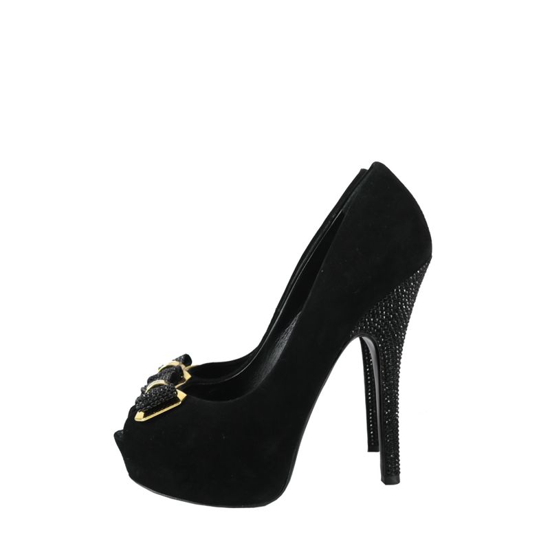 Peep-Toe-Louis-Vuitton-Camurca-Preto-com-Laco-e-Strass