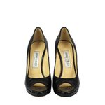 Peep-Toe-Jimmy-Choo-Croco-Preto