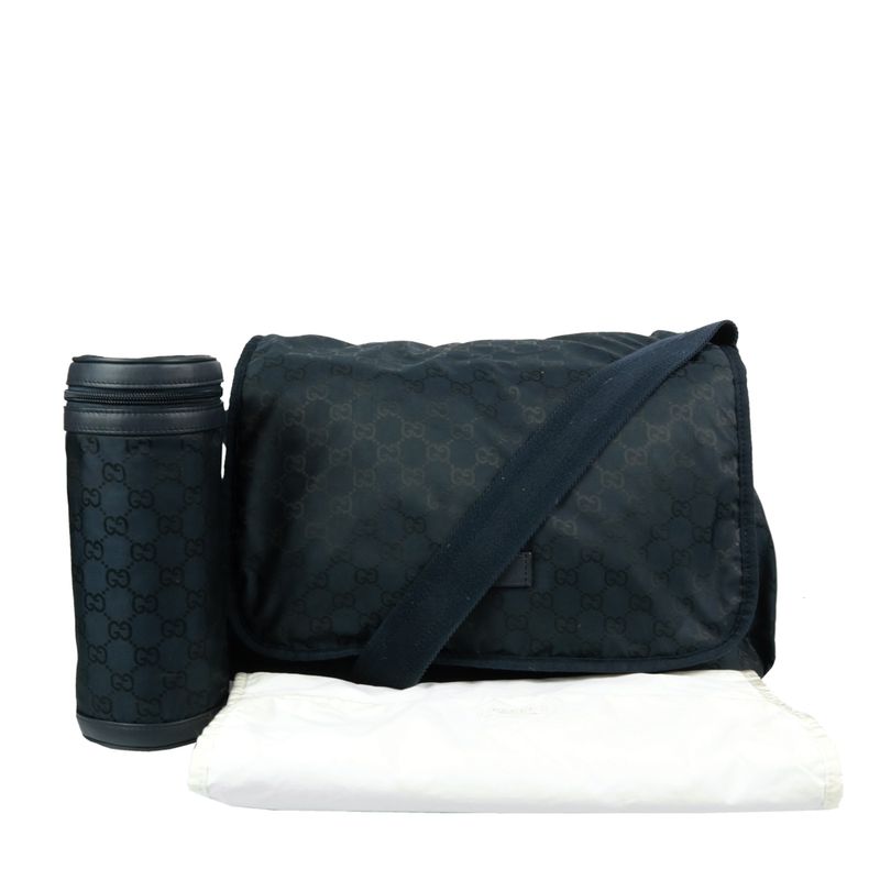 Bolsa-Gucci-Diaper-Monograma-Azul-Marinho