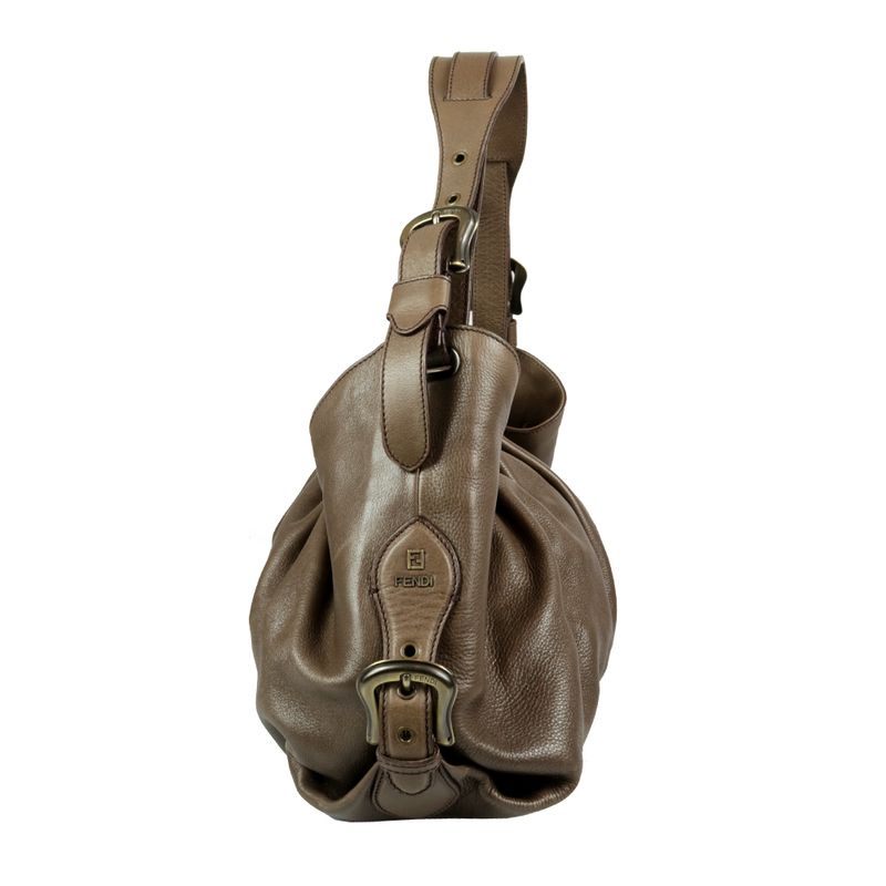 Bolsa-Fendi-Doctor-B-Couro-Cinza