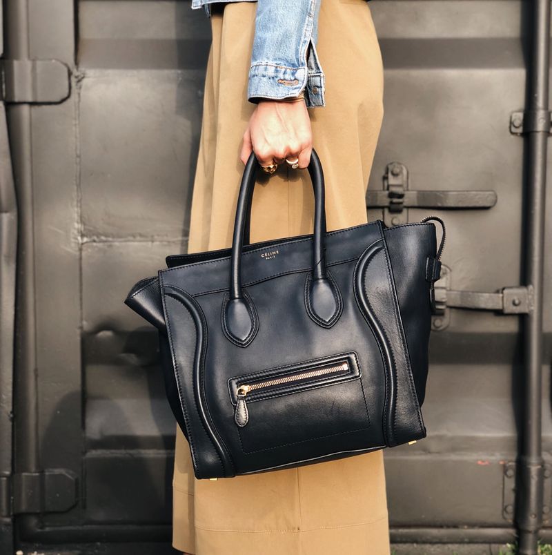 Bolsa-Celine-Luggage-Azul-Marinho