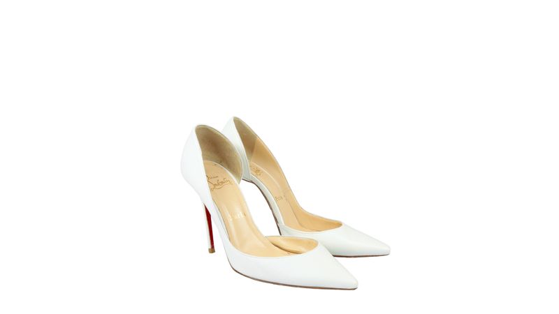 Louboutin branco fashion scarpin