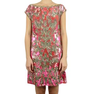 Vestido Matthew Williamson Curto Bordado Rosa