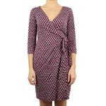 Vestido-Diane-Von-Furstenberg-Wrap-Dress-Estampado-Roxo-e-Preto