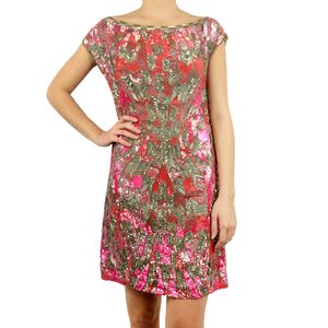 Vestido Matthew Williamson Curto Bordado Rosa
