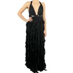 Vestido-Roberto-Cavalli-Seda-Preto