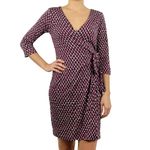 Vestido-Diane-Von-Furstenberg-Wrap-Dress-Estampado-Roxo-e-Preto