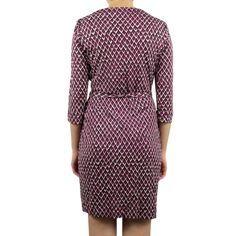 Vestido-Diane-Von-Furstenberg-Wrap-Dress-Estampado-Roxo-e-Preto